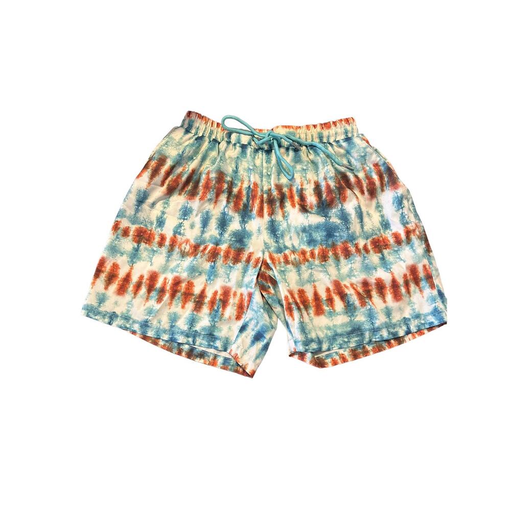 cove kids Print Swim Trunks Boys Blue & cream Ombre Shorts size medium - Picture 2 of 10